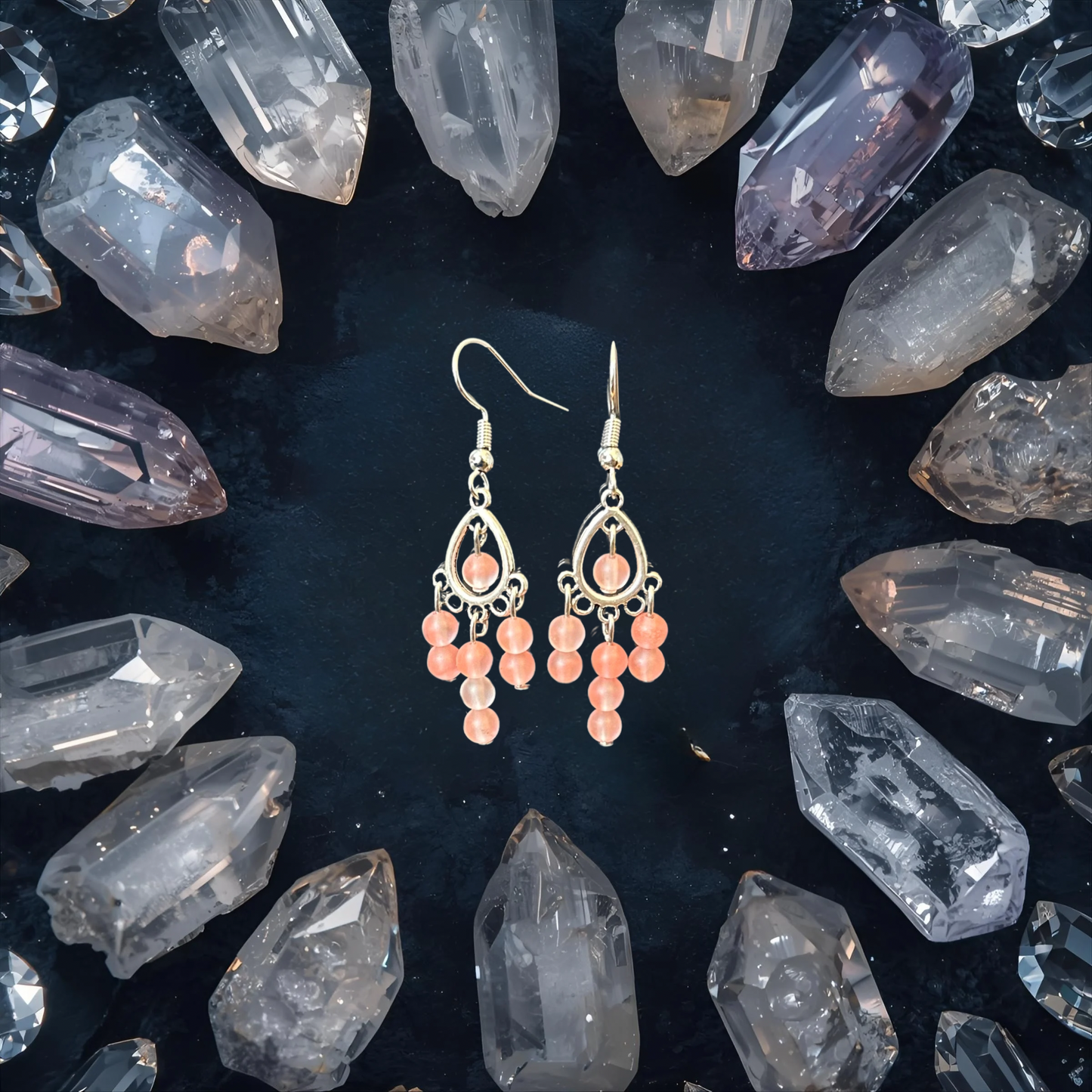 Cherry Quartz Earrings