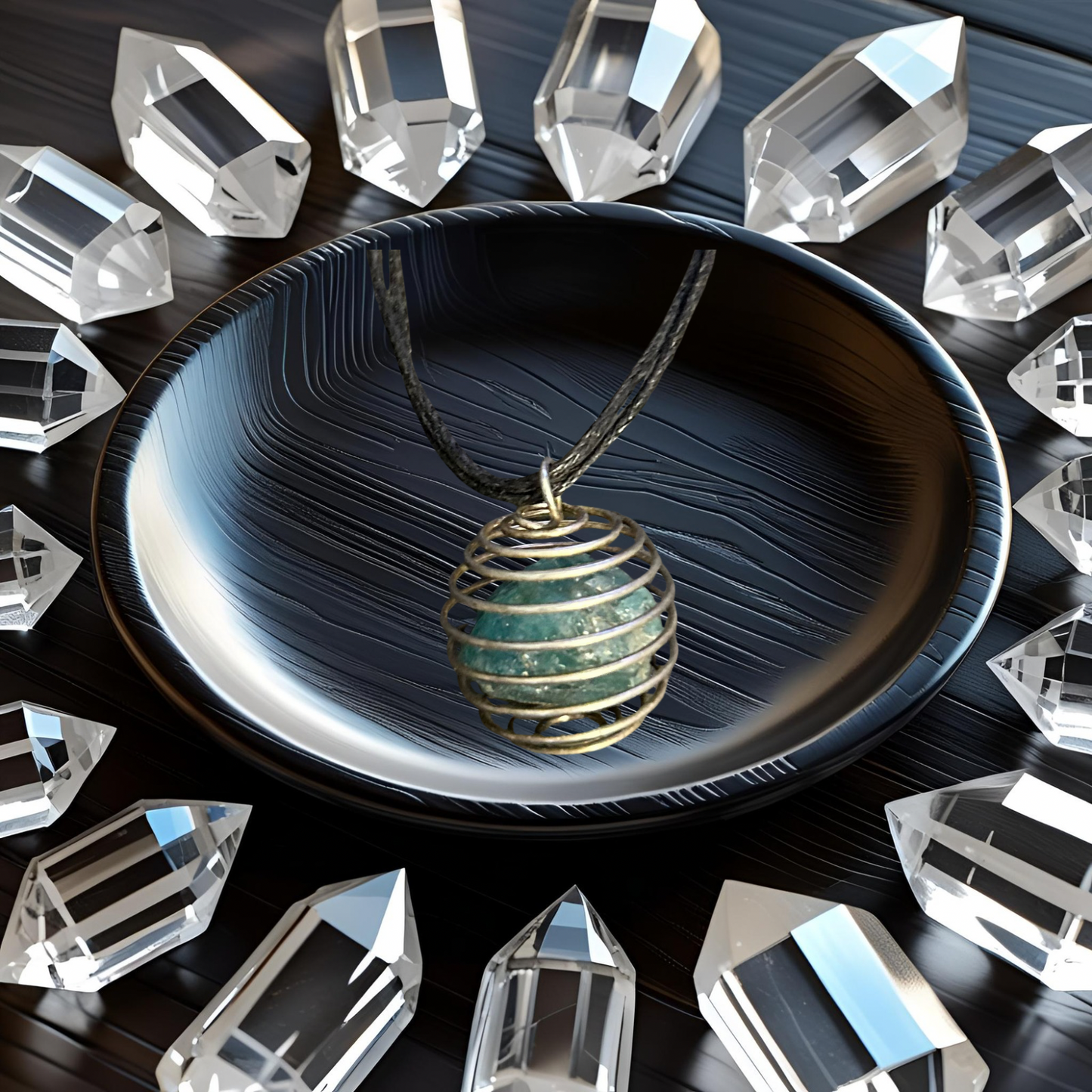 Aquamarine Caged Necklaces