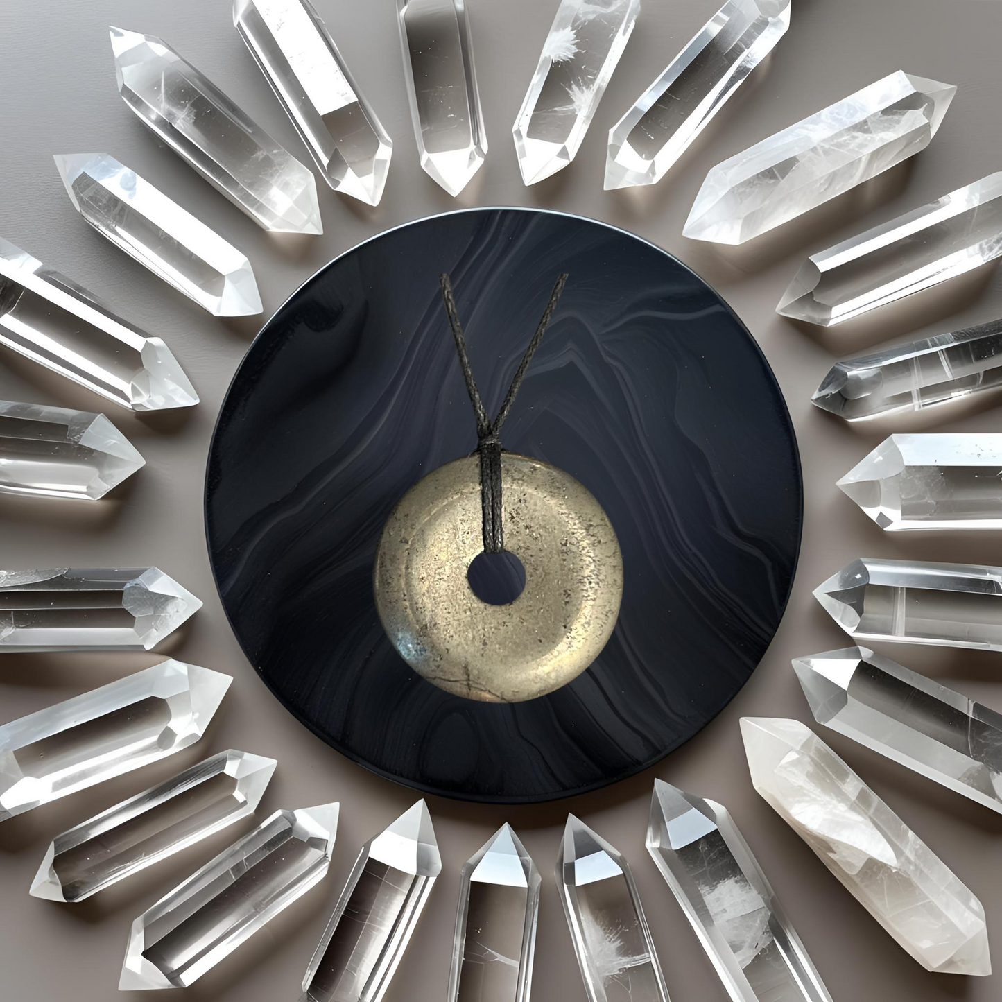 Pyrite Donut Necklace