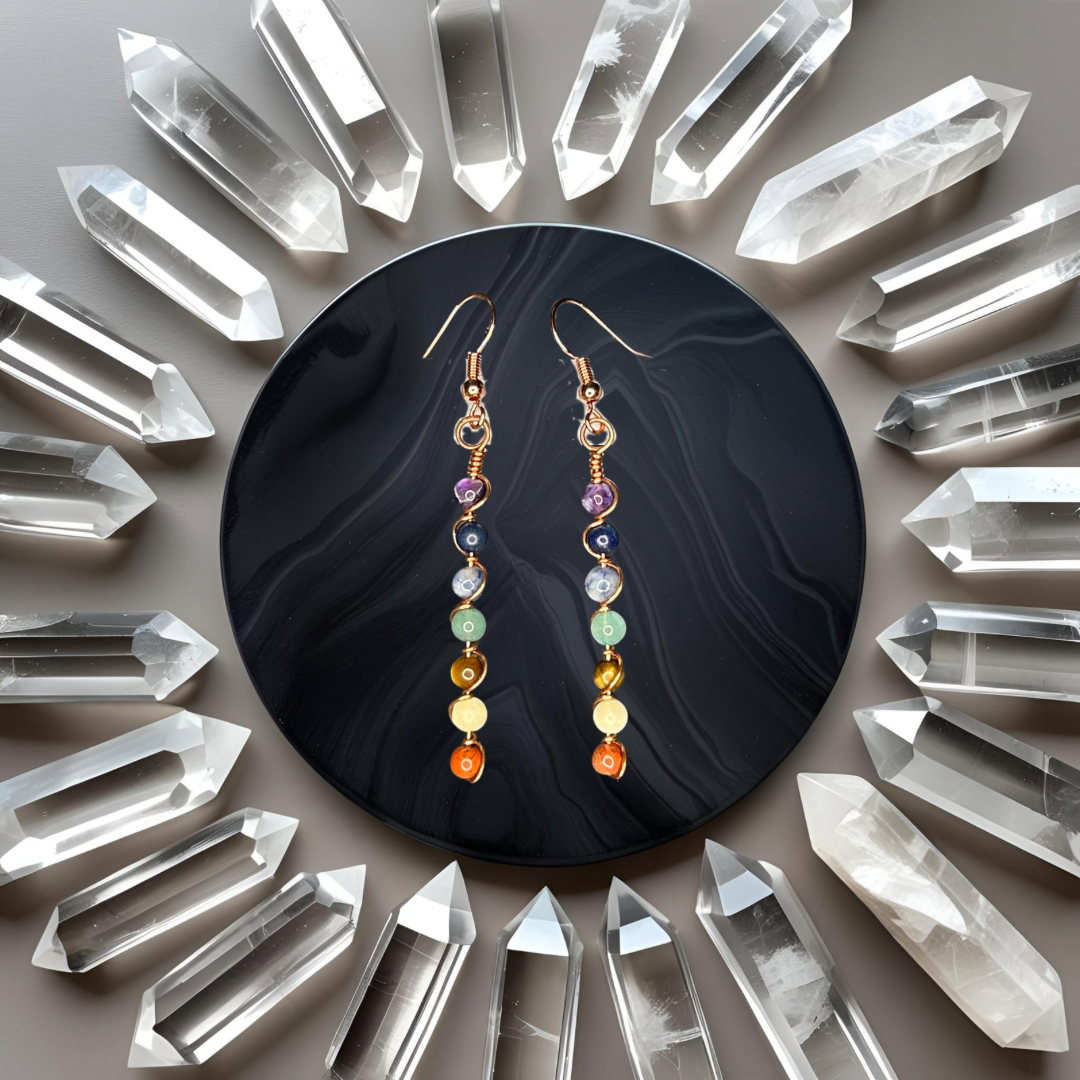 Chakra Balancing Earrings - Copper