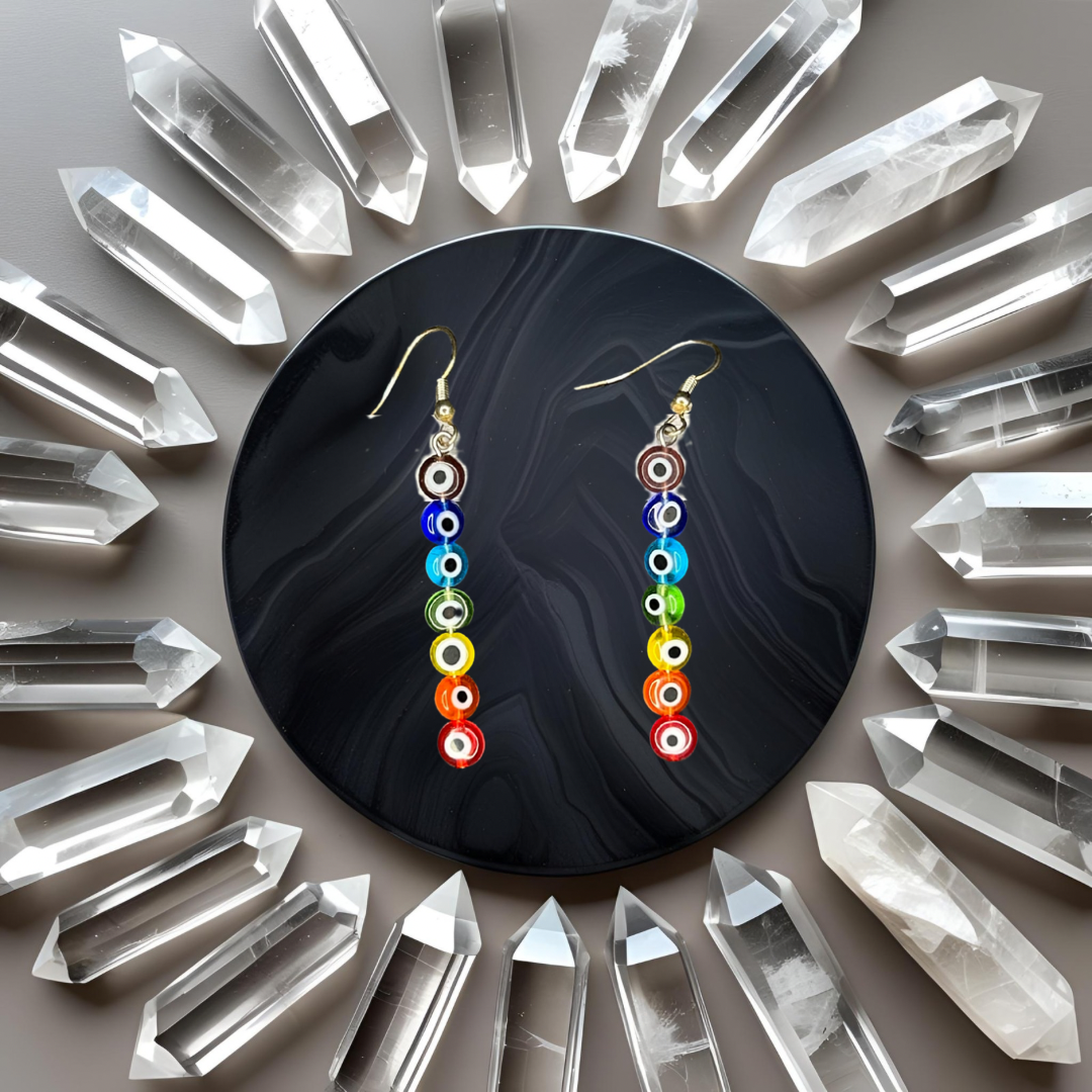 Chakra Balancing Evil Eye Earrings