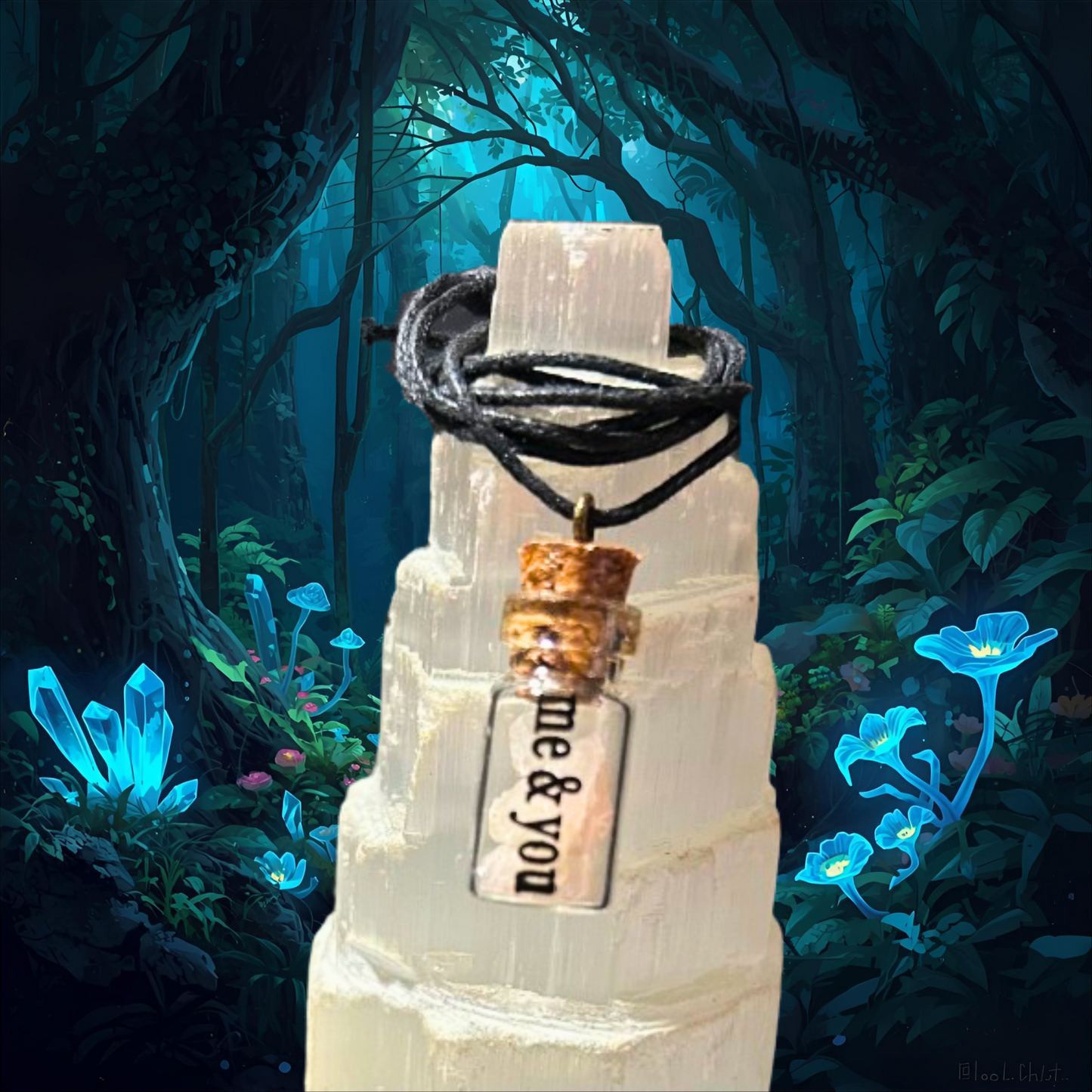 Rose Quartz Crystal Jar Necklace