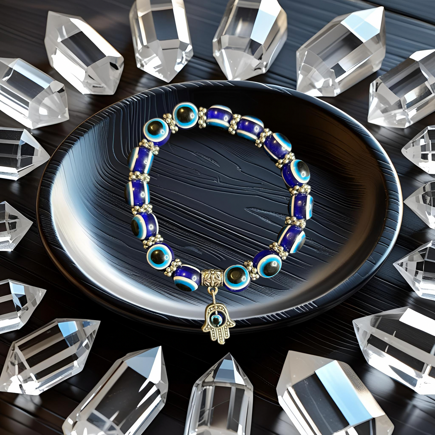 Evil Eye Bracelet - Indigo w/ Hamsa
