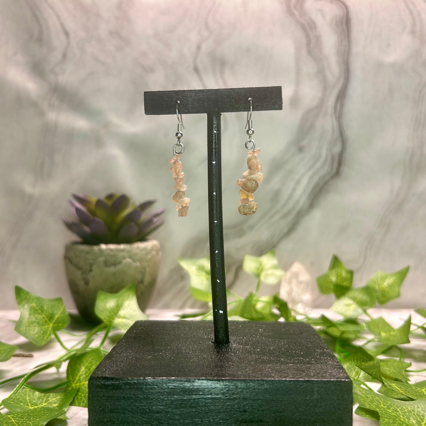 Pink Aventurine Earrings