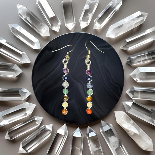 Chakra Balancing Earrings - Silver