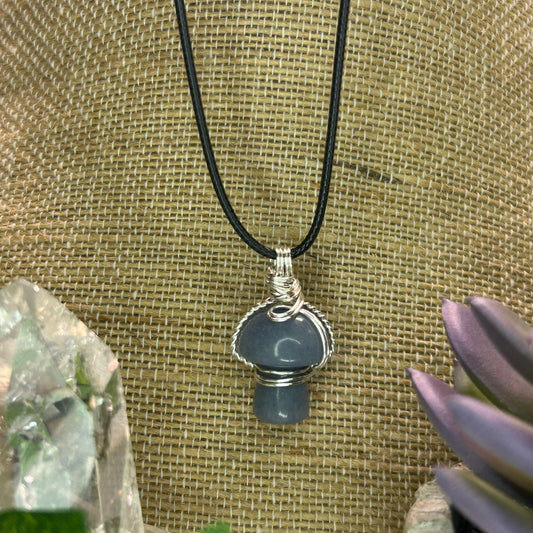 Blue Aventurine Mini Mushroom Necklace
