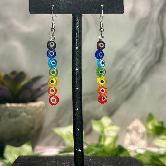 Chakra Balancing Evil Eye Earrings