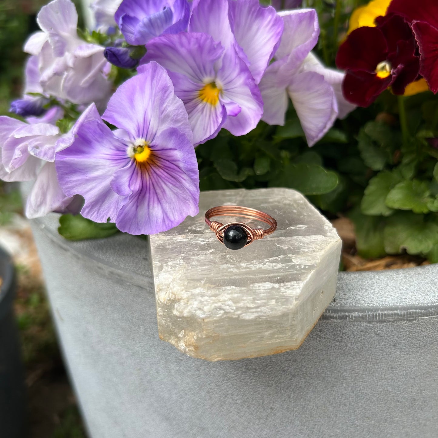 Black Tourmaline Ring - 11.5