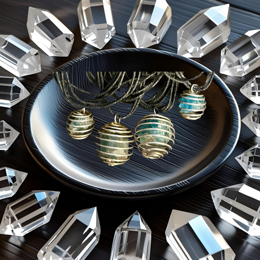 Aquamarine Caged Necklaces