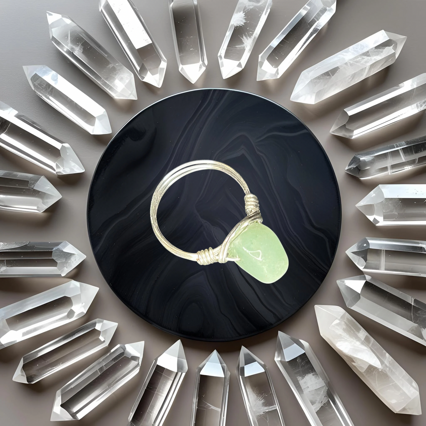 Green Aventurine Ring - 6.5