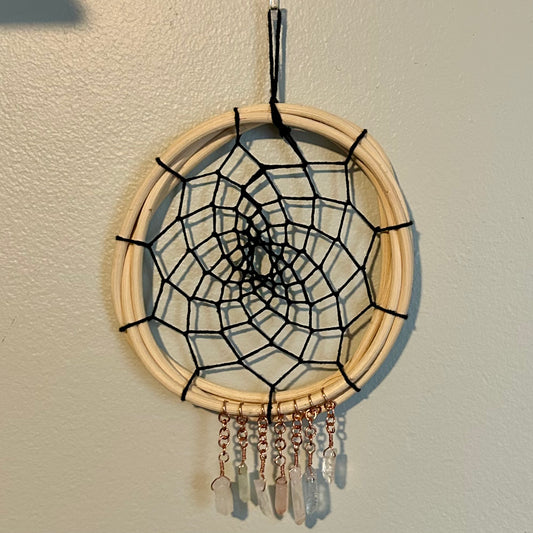 Dreamcatcher 6" w/ Copper, Clear Quartz & Angel Aura Quartz