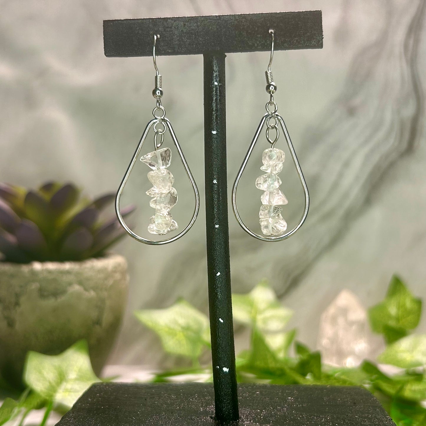 Clear Quartz Earrings