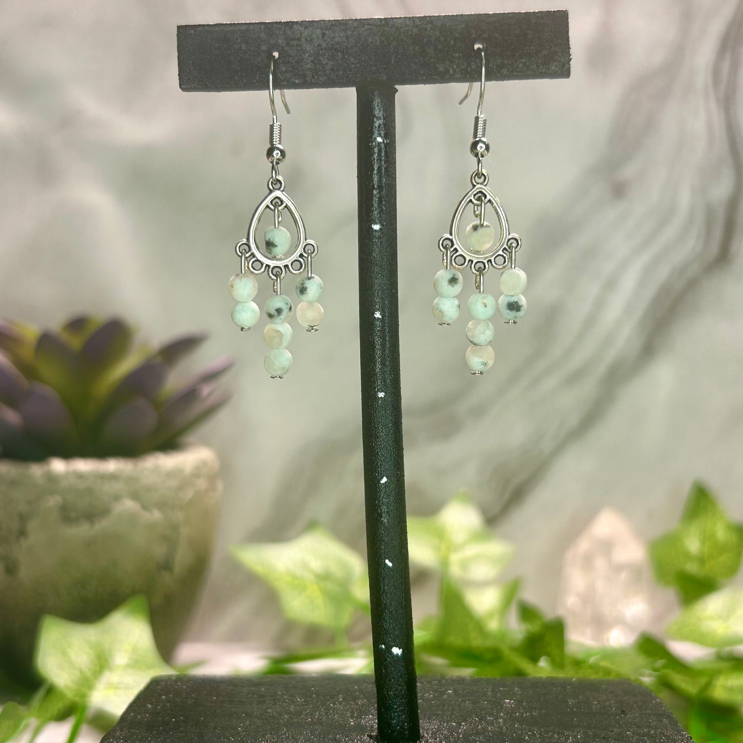 Kiwi Jasper Earrings