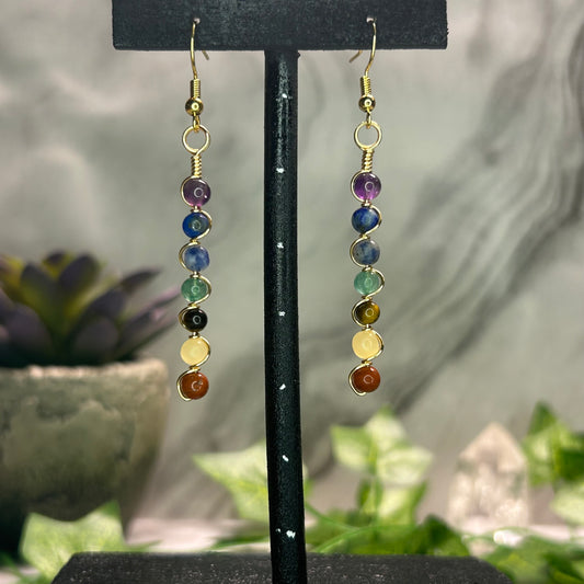 Chakra Balancing Earrings - Gold