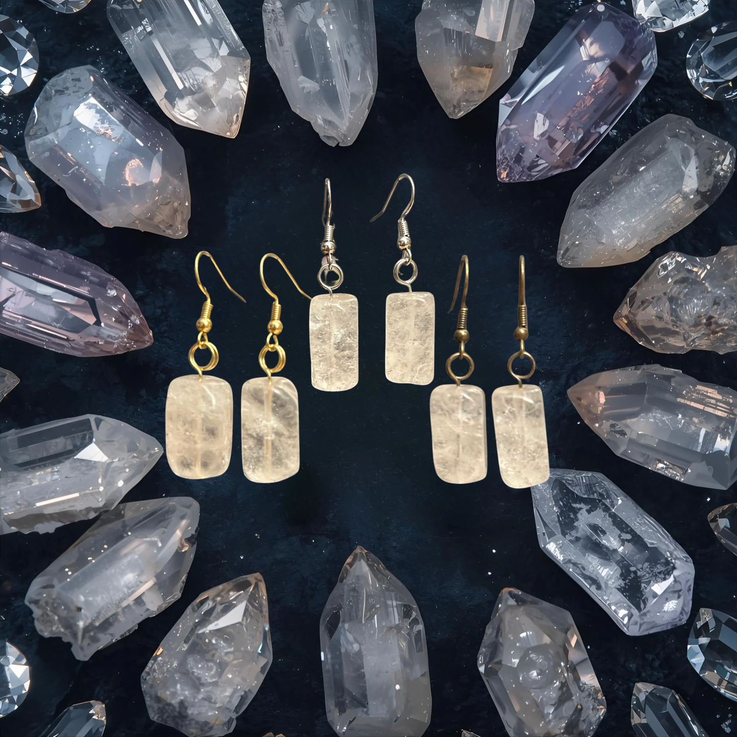 Clear Quartz Earrings