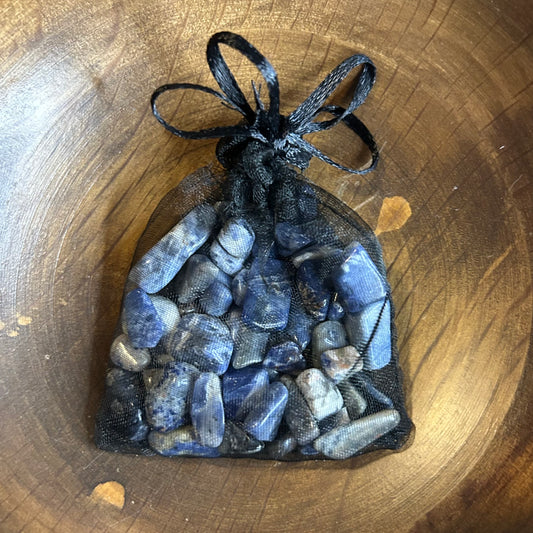 Tumbled Sodalite Pouch