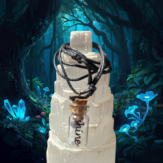 Rainbow Fluorite Crystal Jar Necklace