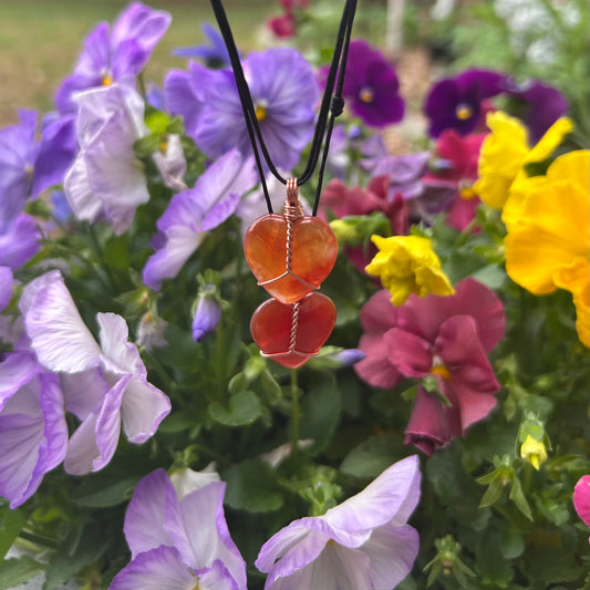 Carnelian Mini Heart Necklace