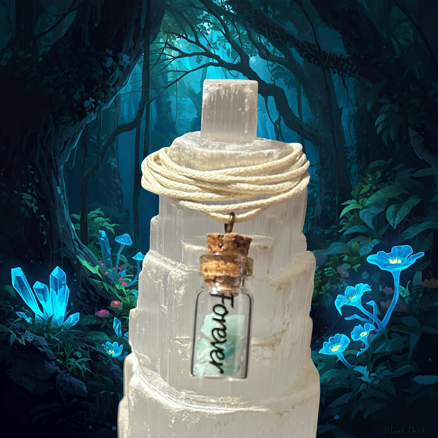 Amazonite Crystal Jar Necklace