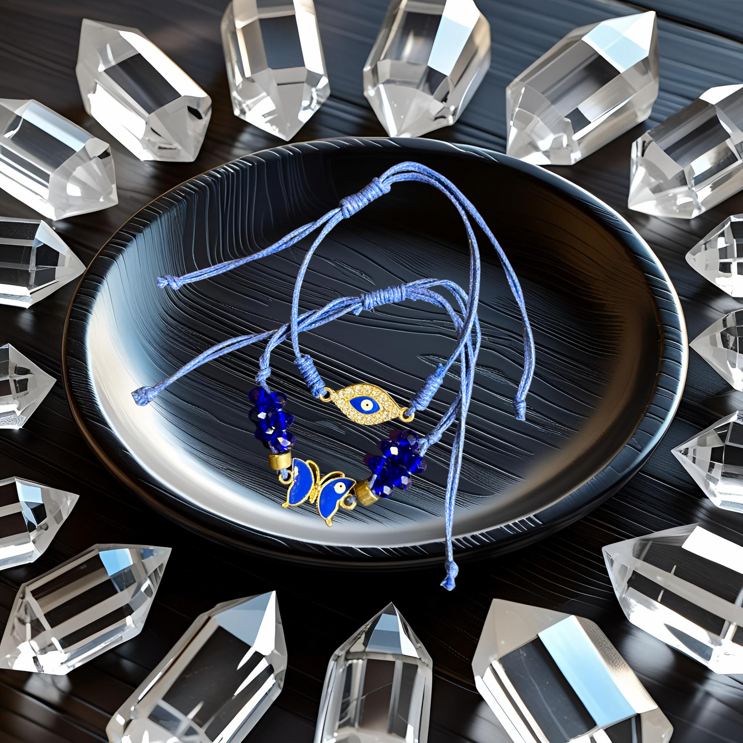 Evil Eye Bracelets - Butterfly & Eye - Adjustable