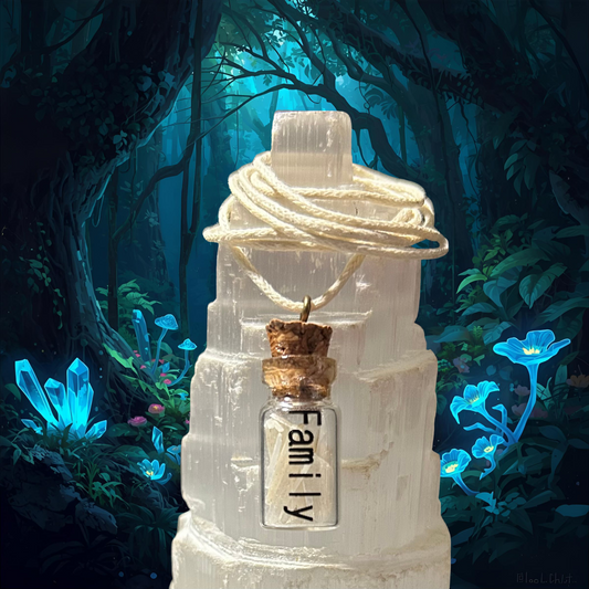 Selenite Crystal Jar Necklace