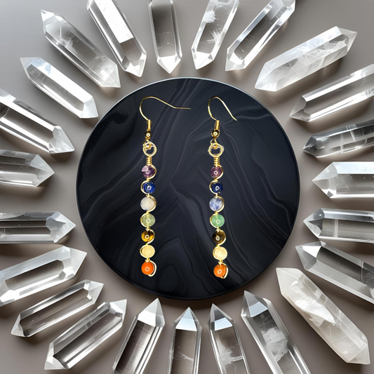 Chakra Balancing Earrings - Gold