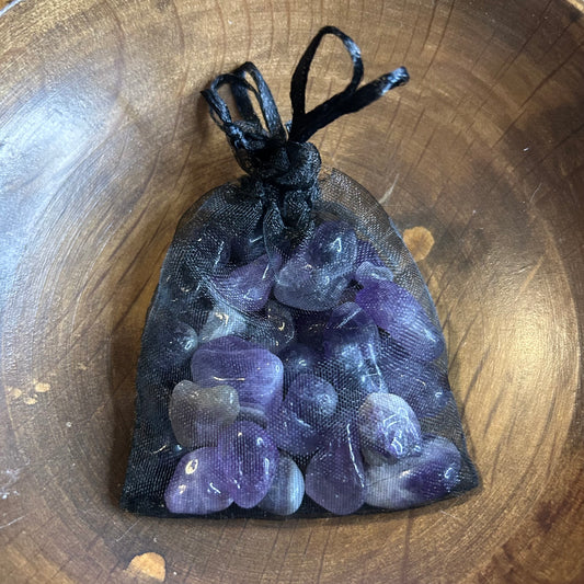 Tumbled Amethyst Pouch