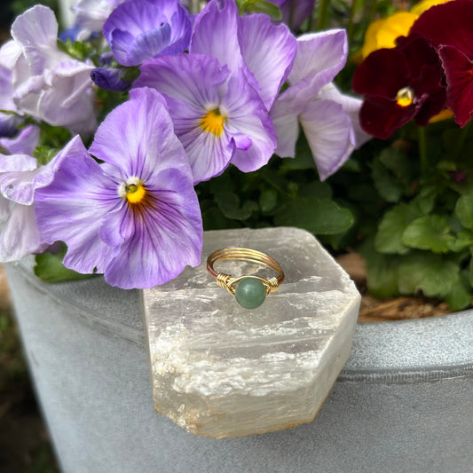 Green Aventurine Ring - 10.5