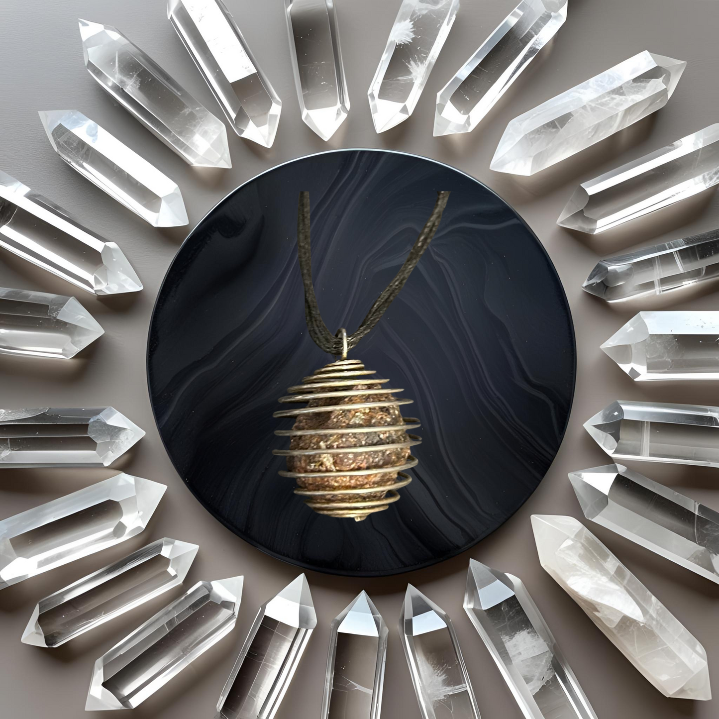 Garnet Caged Necklaces