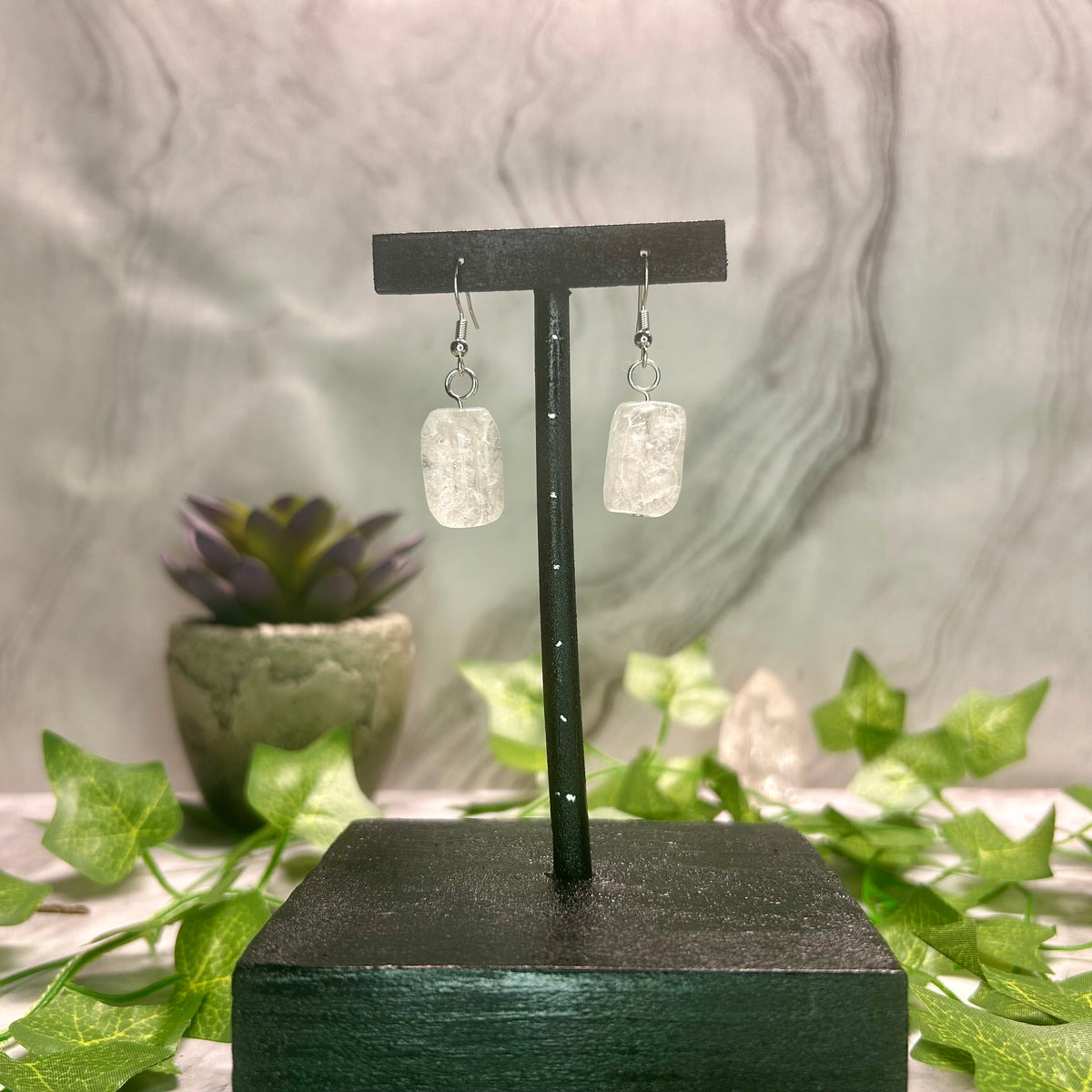 Clear Quartz Earrings