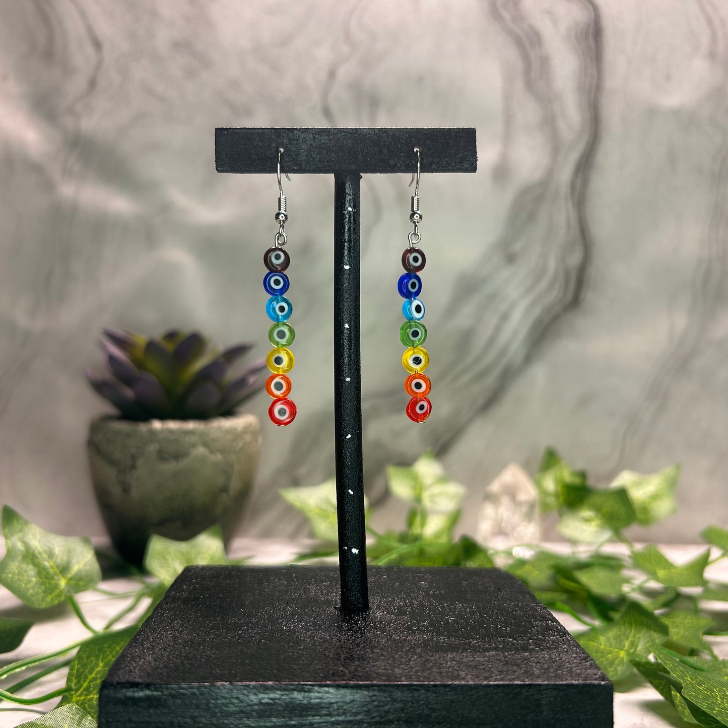 Chakra Balancing Evil Eye Earrings
