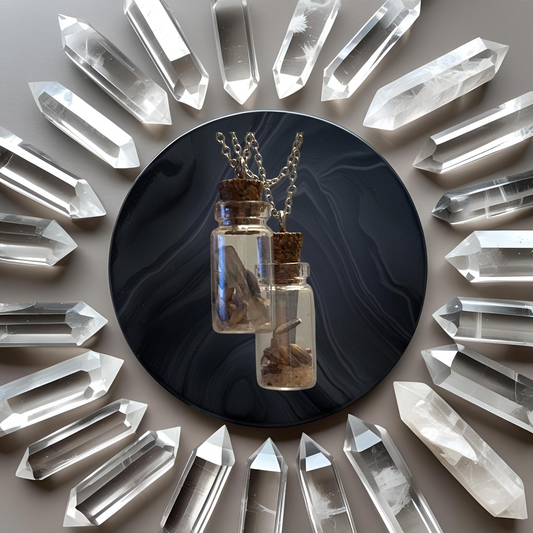 Watermelon Tourmaline Spell Jar Necklaces