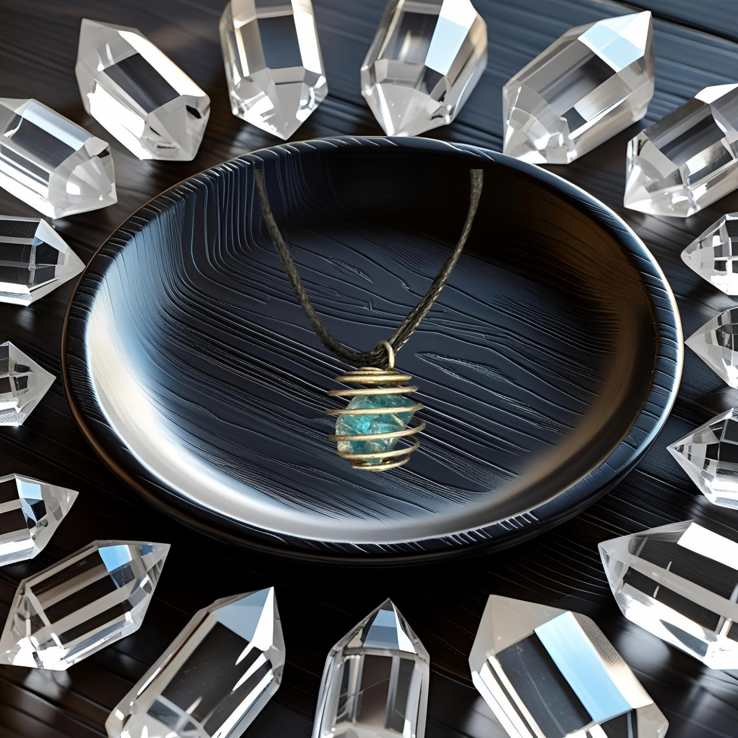 Aquamarine Caged Necklaces