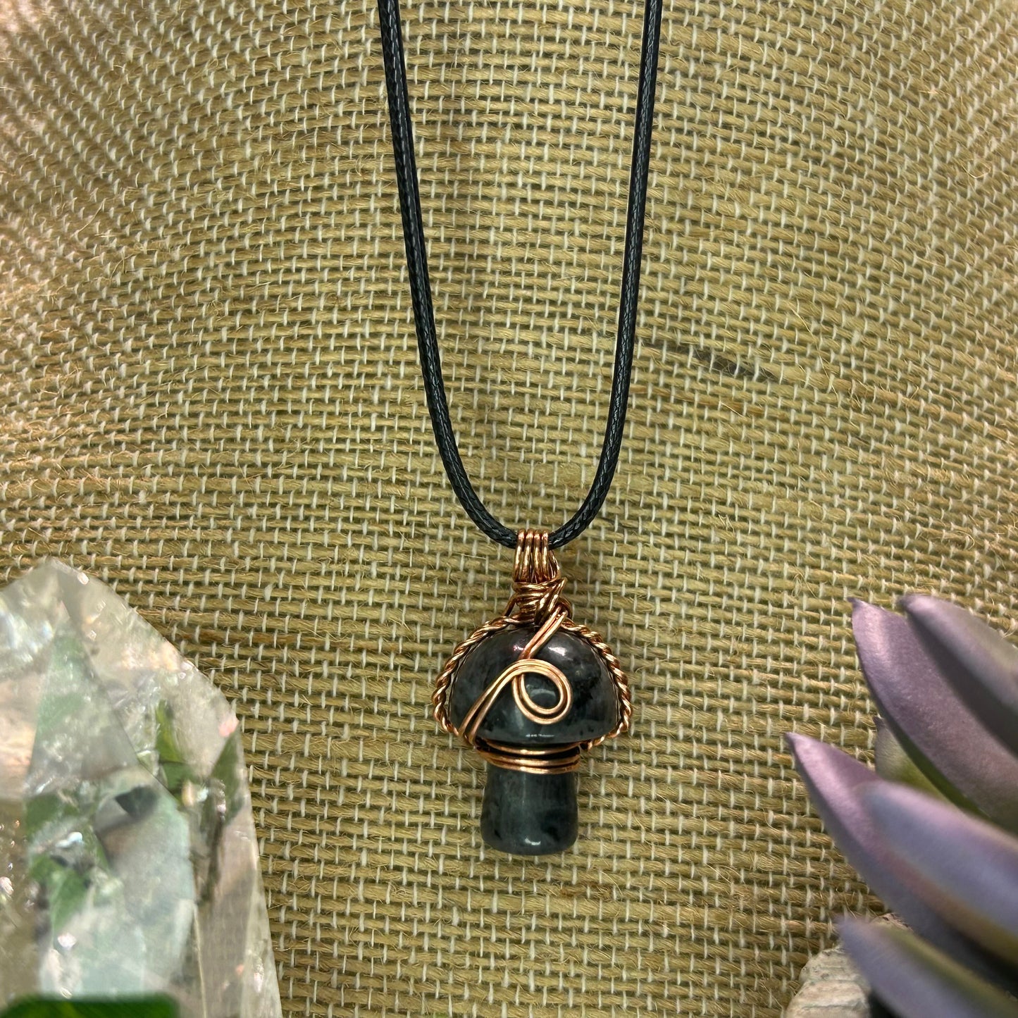 Larkivite Mini Mushroom Necklace