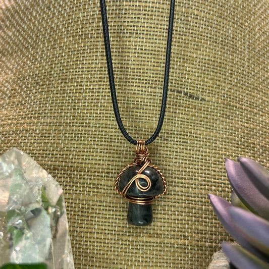 Larkivite Mini Mushroom Necklace