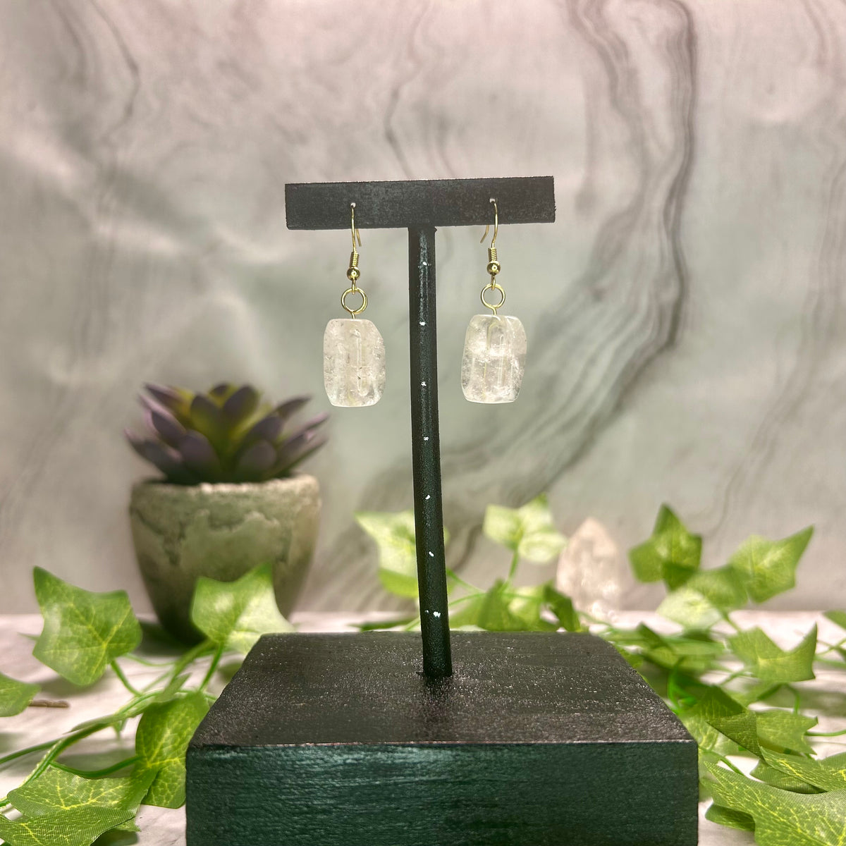 Clear Quartz Earrings