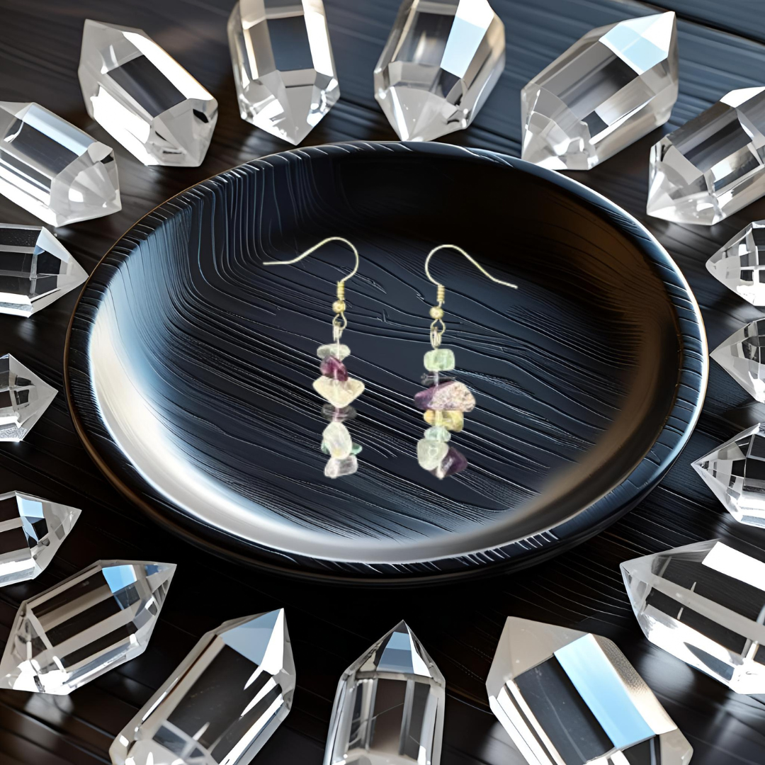 Rainbow Fluorite Earrings
