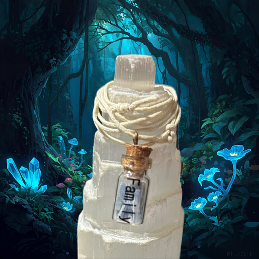 Blue Kyanite Crystal Jar Necklace