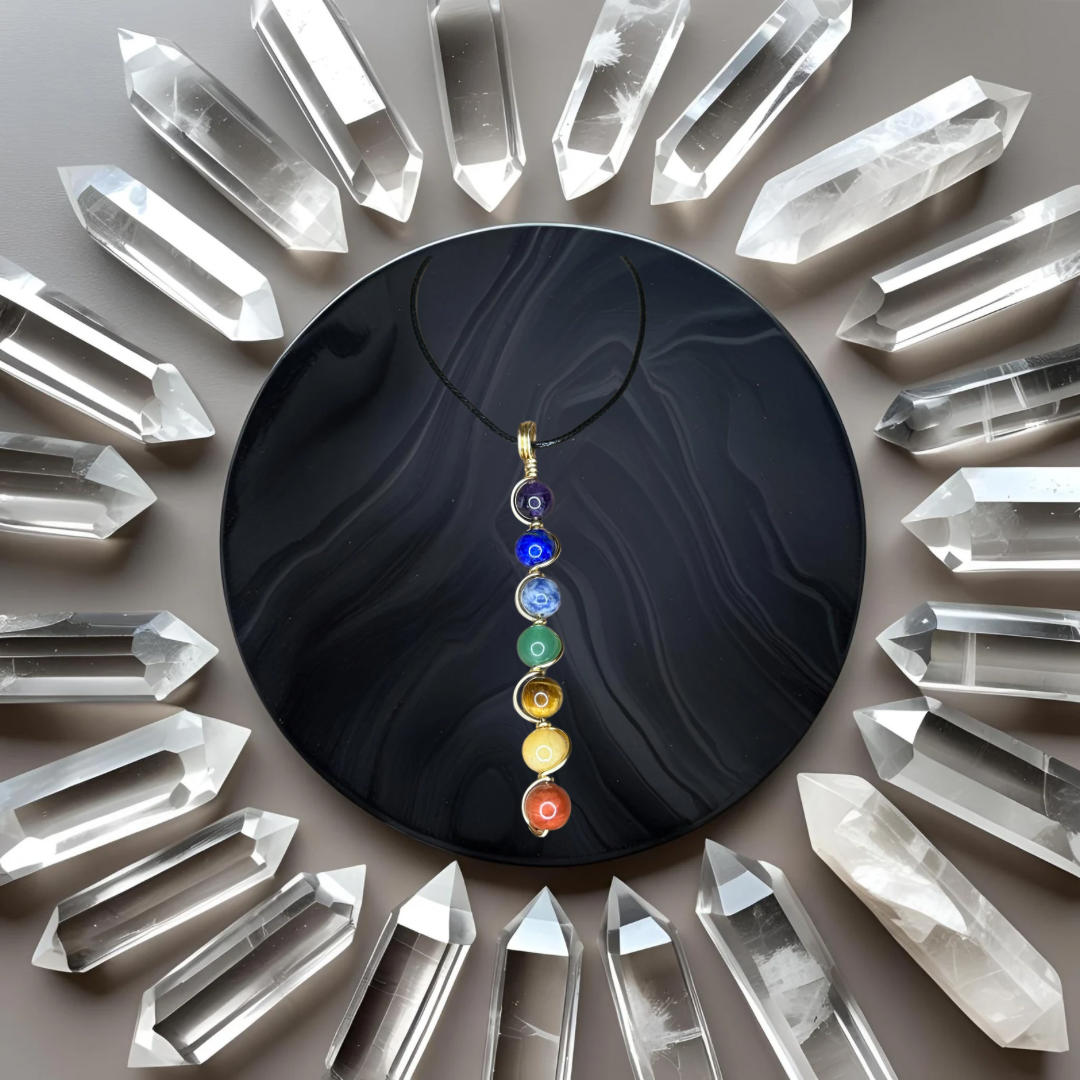 Chakra Balancing Necklace - 8mm Gold