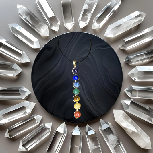 Chakra Balancing Necklace - 8mm Gold