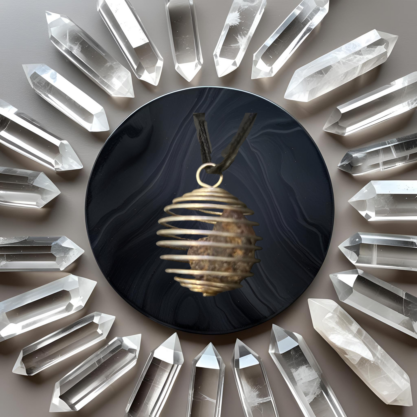 Garnet Caged Necklaces