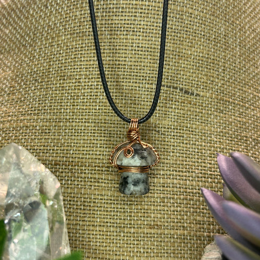 Rainbow Moonstone Mini Mushroom Necklace