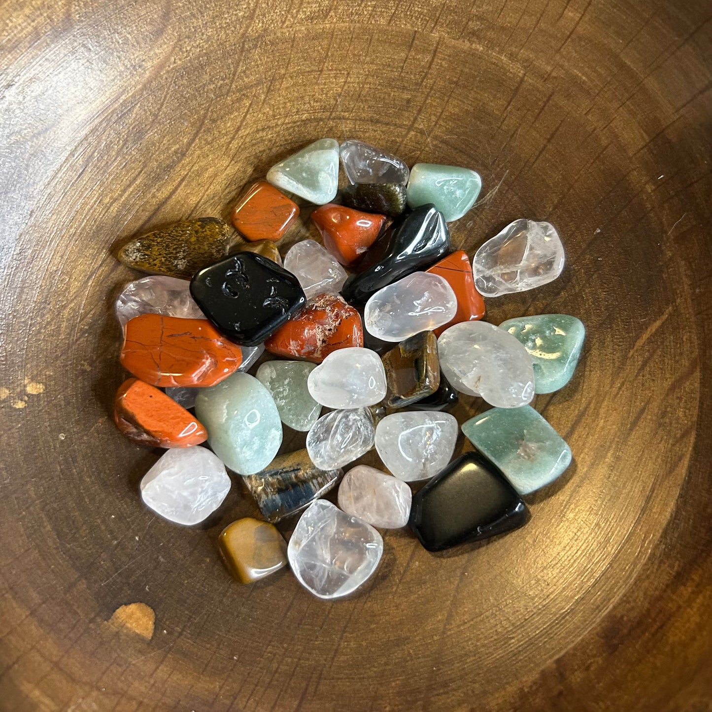 Tumbled Mixed Gemstone Pouch