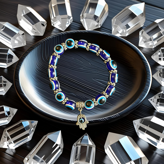 Evil Eye Bracelet - Indigo w/ Hamsa