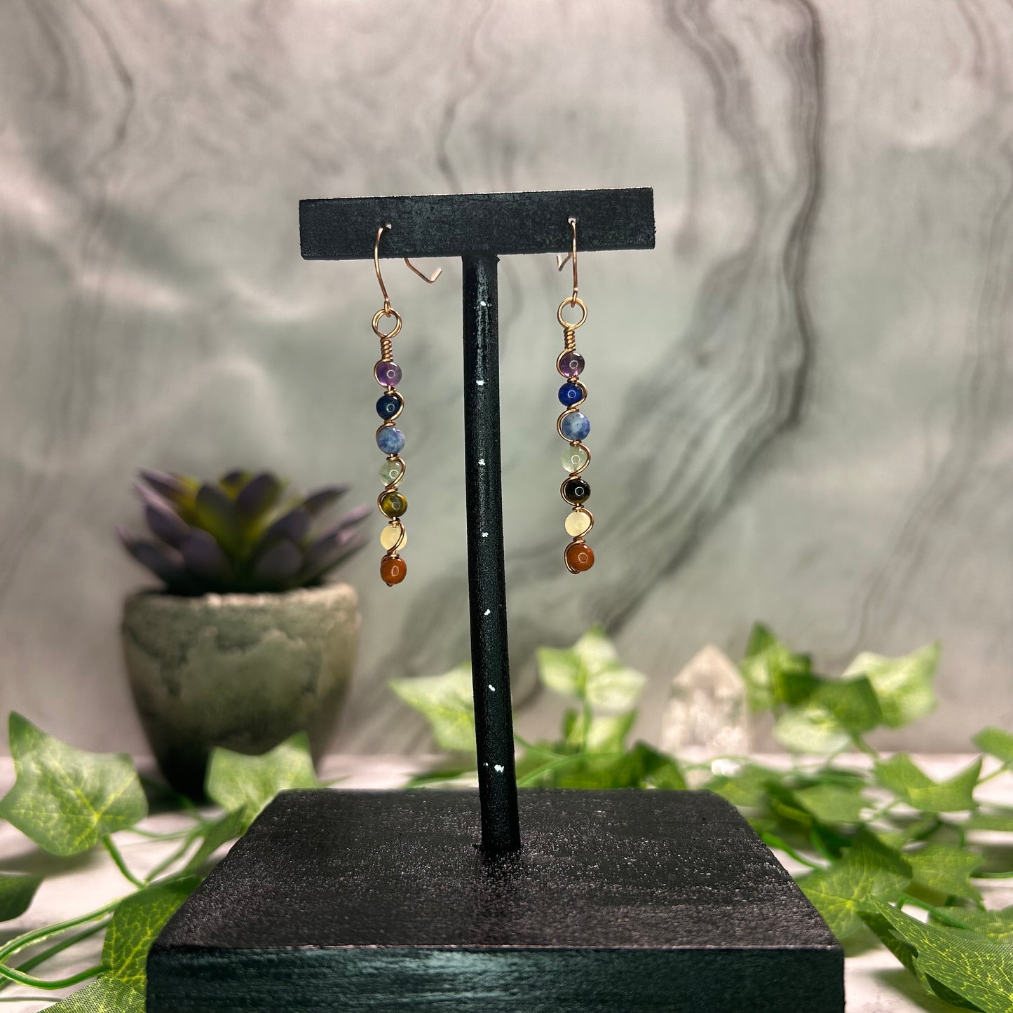 Chakra Balancing Earrings - Copper