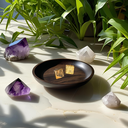 Tiger's Eye Stud Earrings