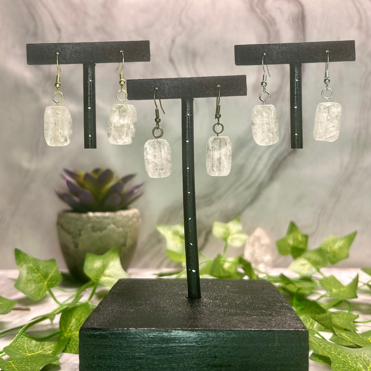 Clear Quartz Earrings