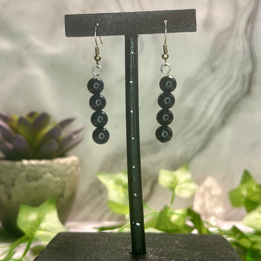 Blue Goldstone Earrings