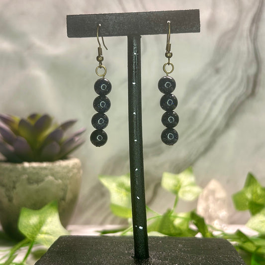 Blue Goldstone Earrings
