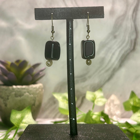 Black Obsidian Earrings